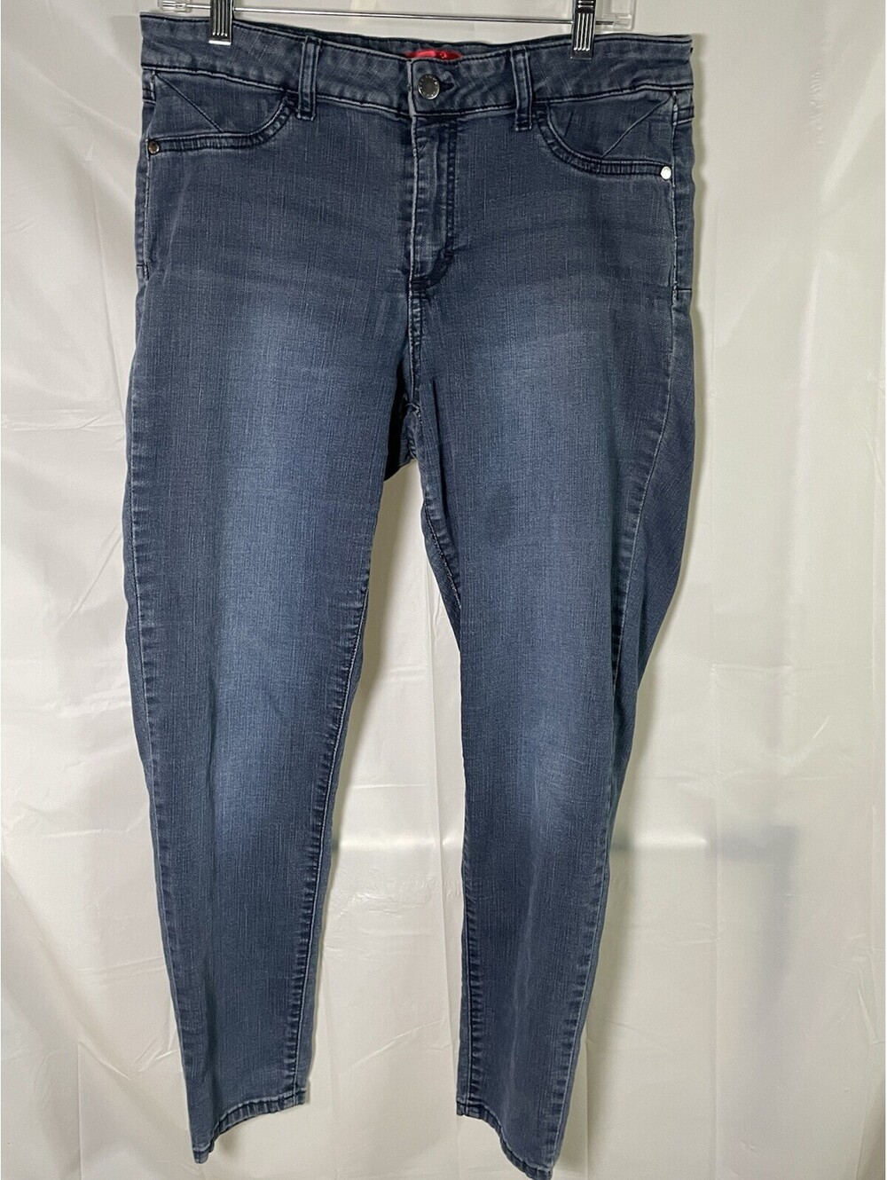 Jennifer Lopez Women's Super Skinny Light Blue Jeans Cut Hem Crop Skinny Size 16